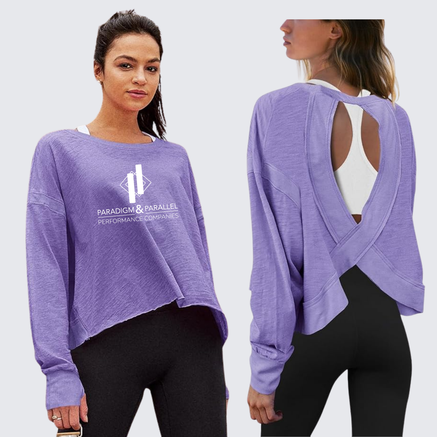 S1D2 Open Back Workout Top Long Sleeve