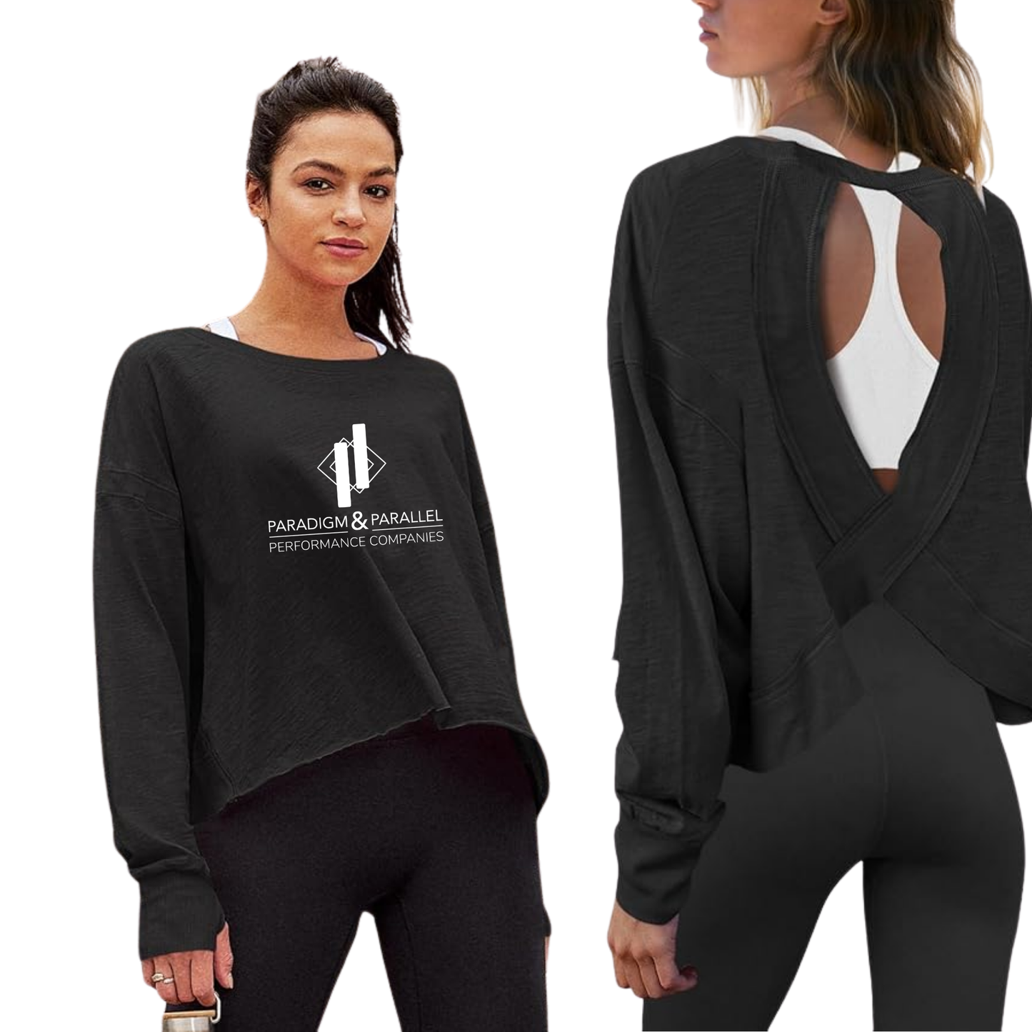 S1D2 Open Back Workout Top Long Sleeve