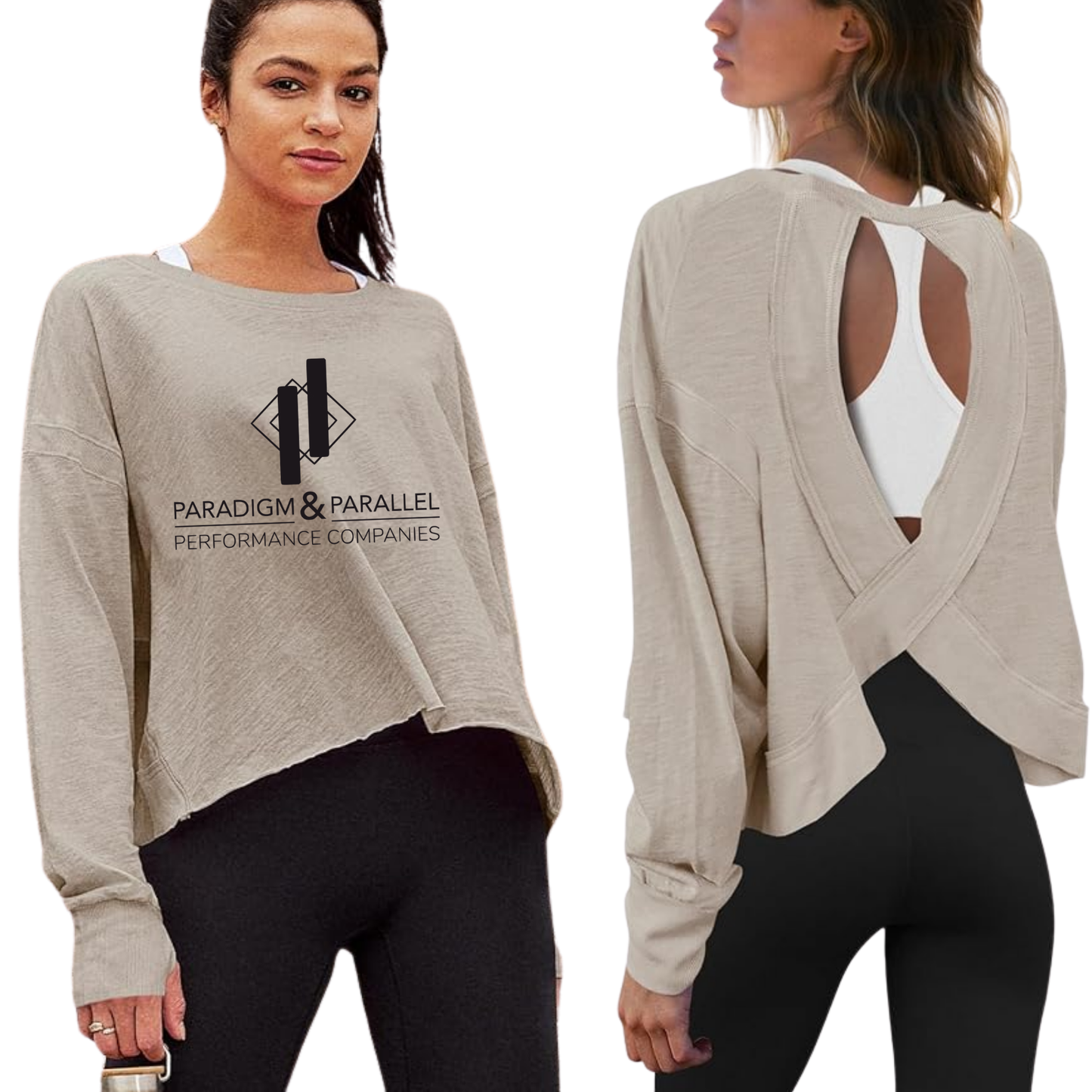 S1D2 Open Back Workout Top Long Sleeve