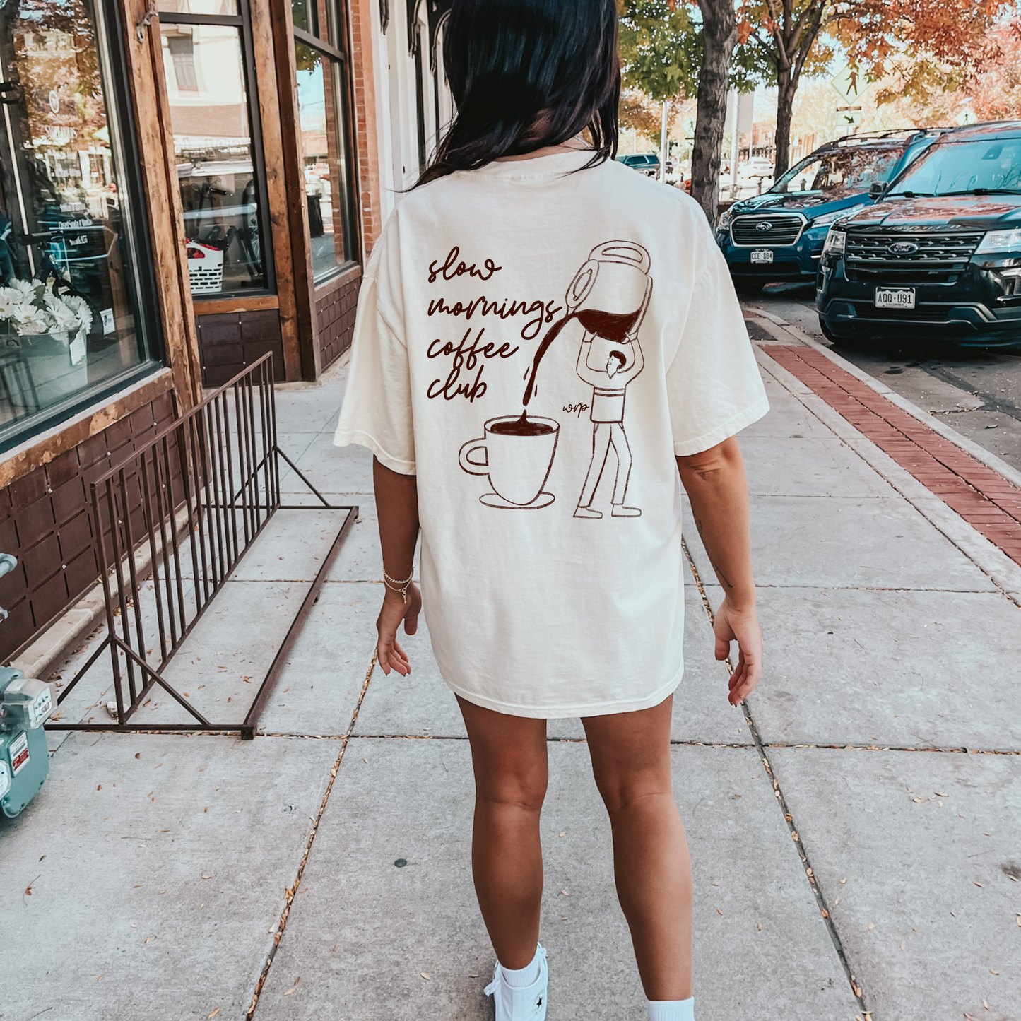 Slow Mornings Coffee Club Pocket Tee