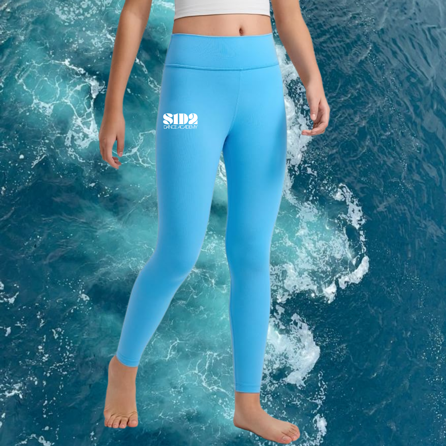 SURGE YOUTH ACTIVEWEAR LEGGINGS- ISLAND BLUE
