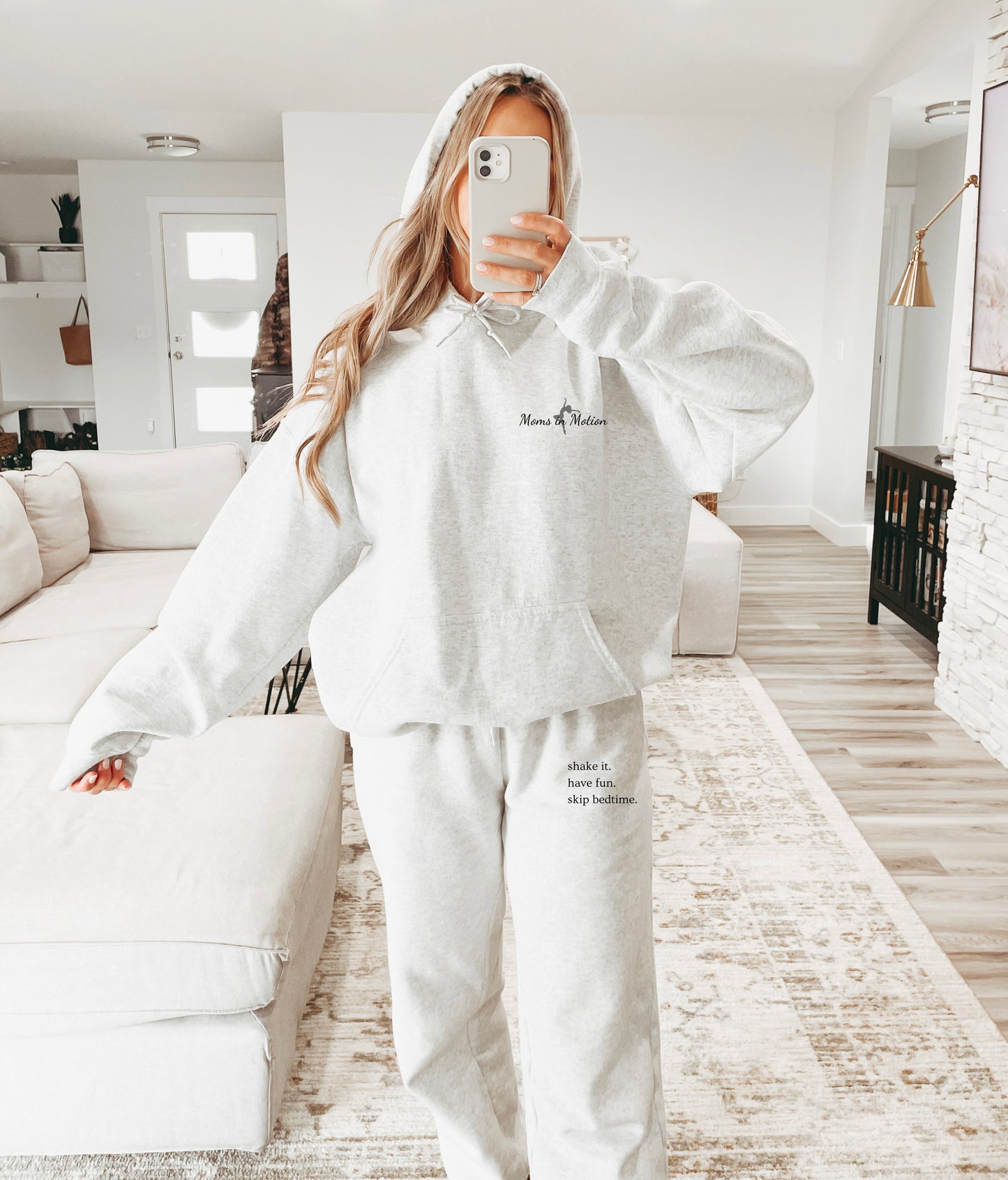 Moms in Motion Shake It. Have fun. Skip bedtime. Sweatpants