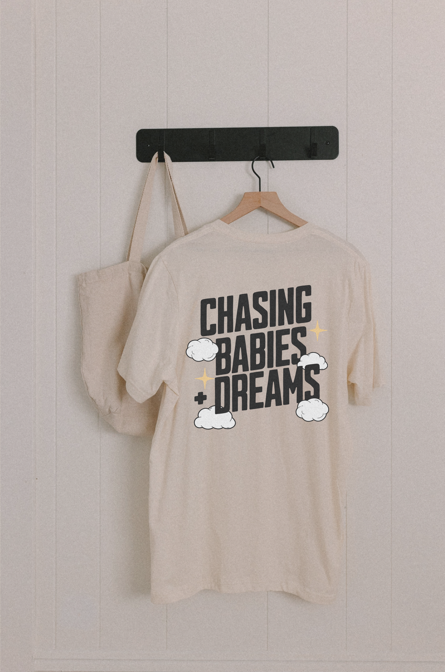Chasing Babies and Dreams Ivory Tee