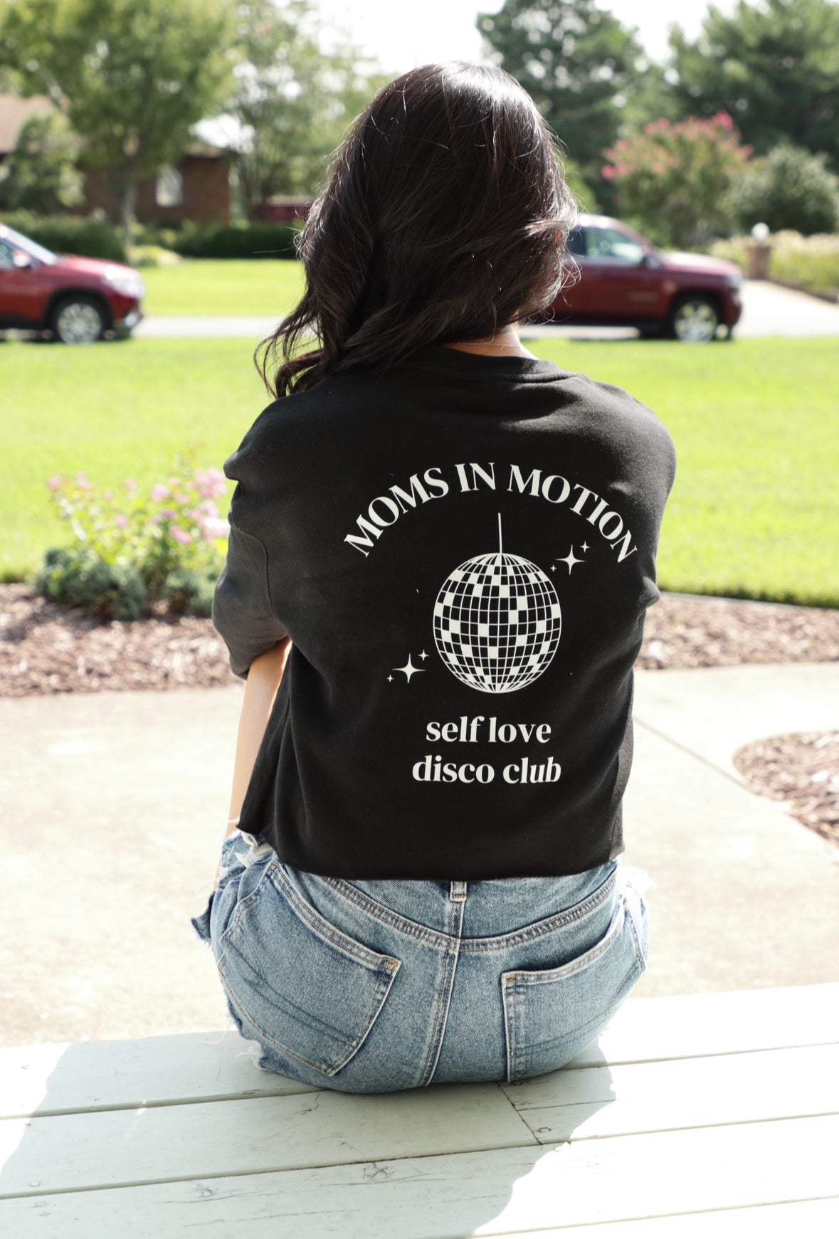 Self Love Disco Club Lightweight Crop Crewneck
