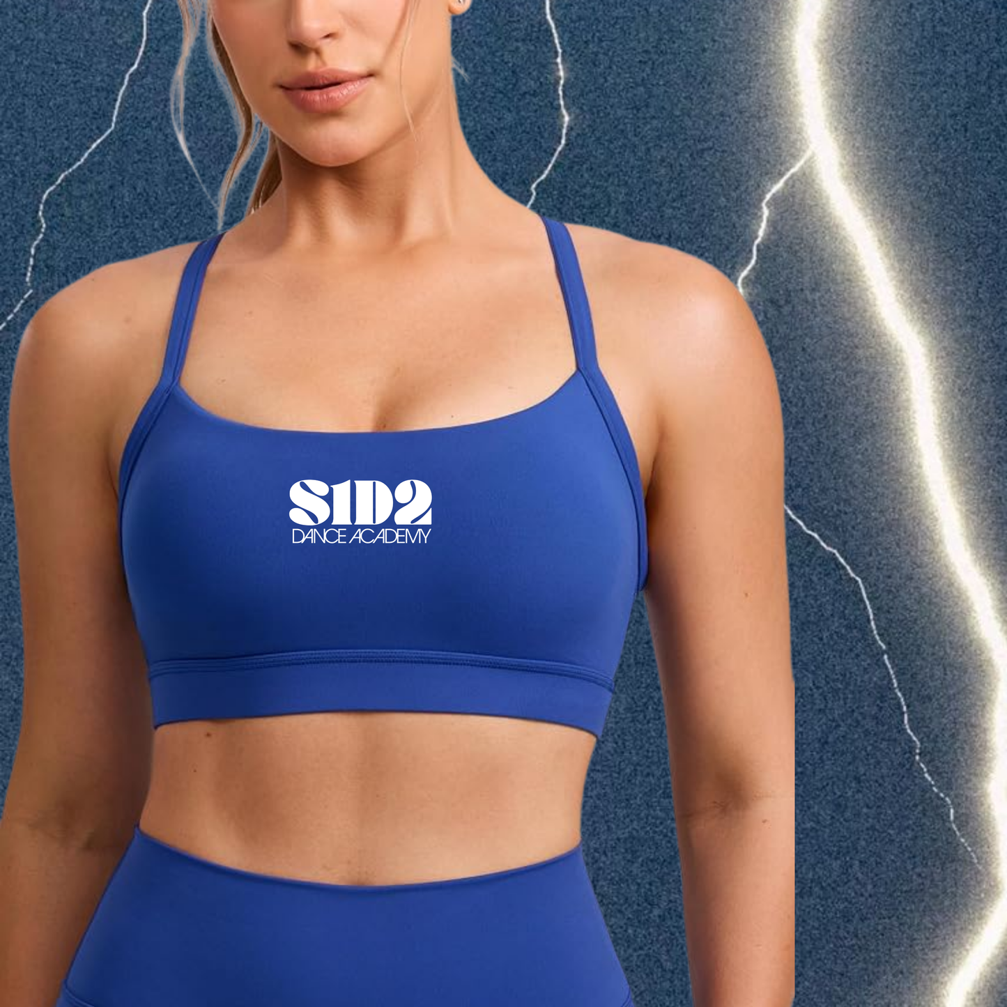 SURGE ACTIVEWEAR TOP- WAVES BLUE