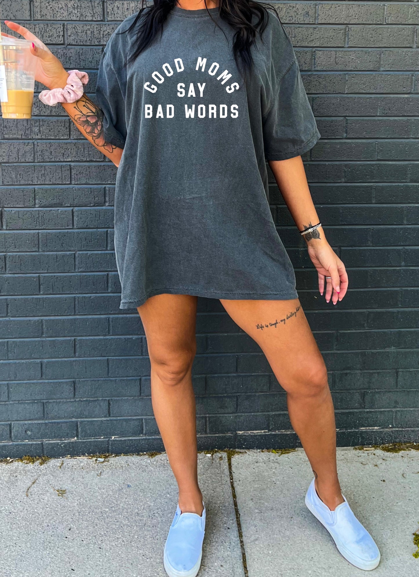 Good Moms Say Bad Words Tee- Pepper