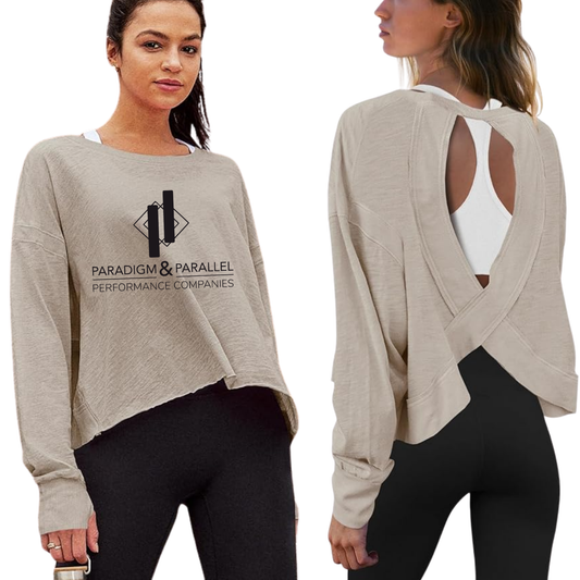 S1D2 Open Back Workout Top Long Sleeve