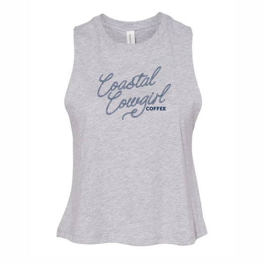 Coastal Cowgirl Coffee Racerback Crop Tank