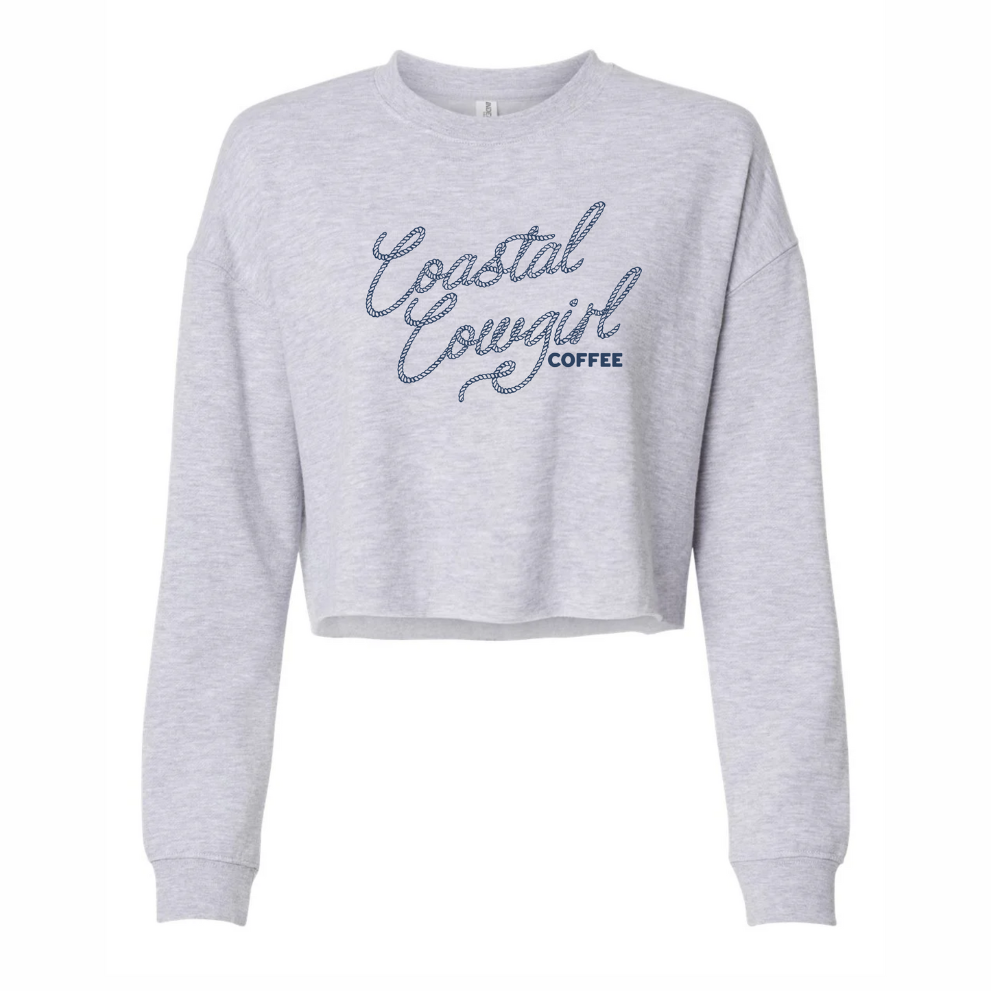 Coastal Cowgirl Coffee Cropped Crewneck
