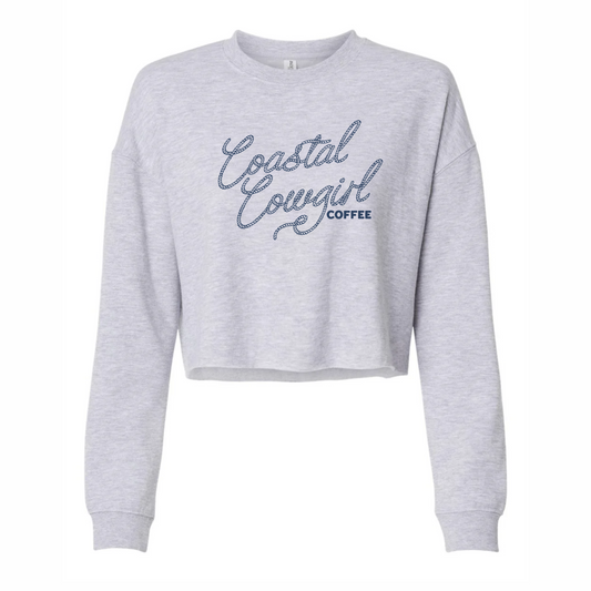 Coastal Cowgirl Coffee Cropped Crewneck