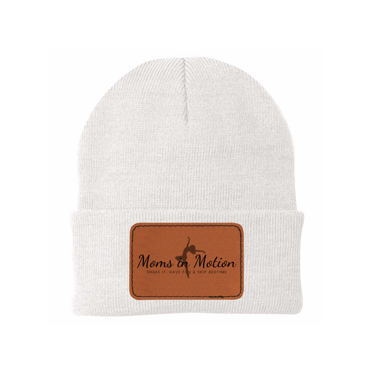 Moms In Motion White Beanie