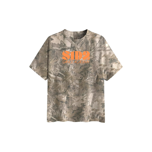 S1D2 CAMO TEE ORANGE WRITING