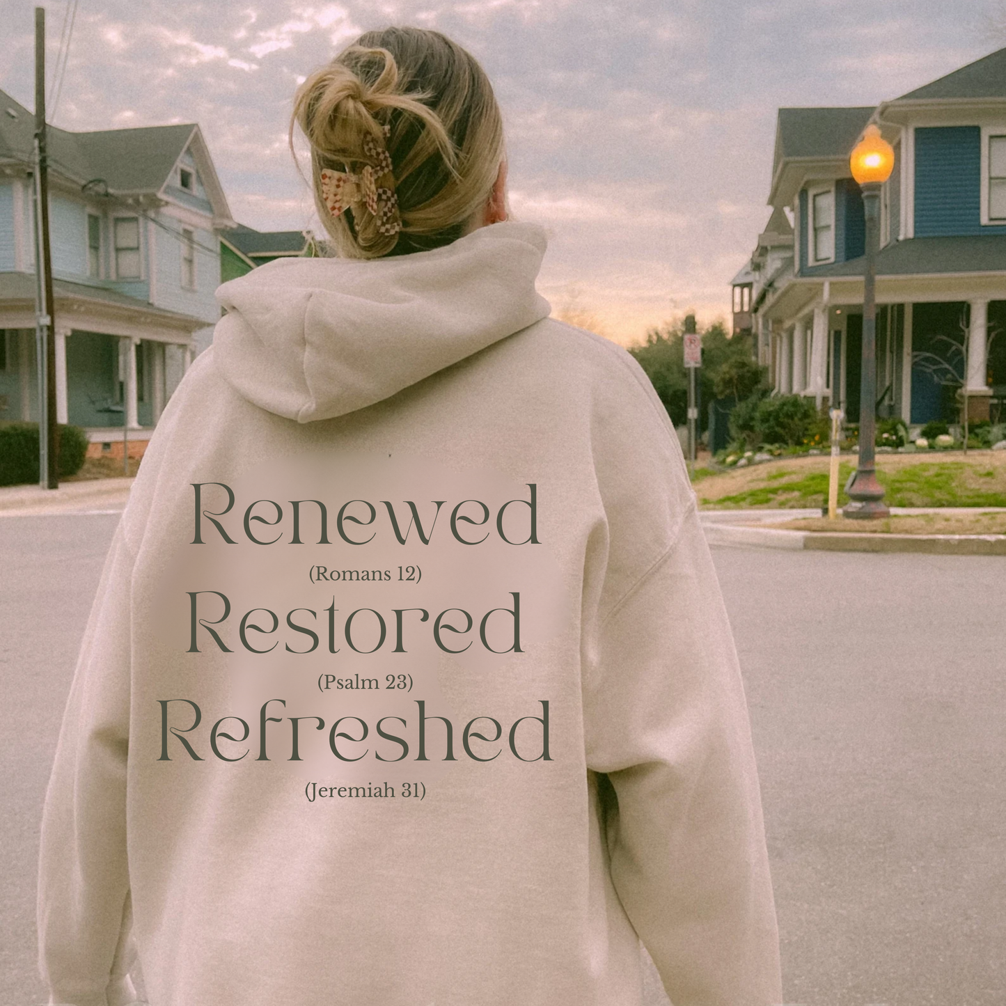 Renewed Restored Refreshed Sand Hoodie