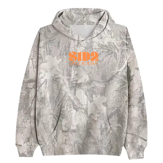S1D2 CAMO HOODIE ORANGE WRITING