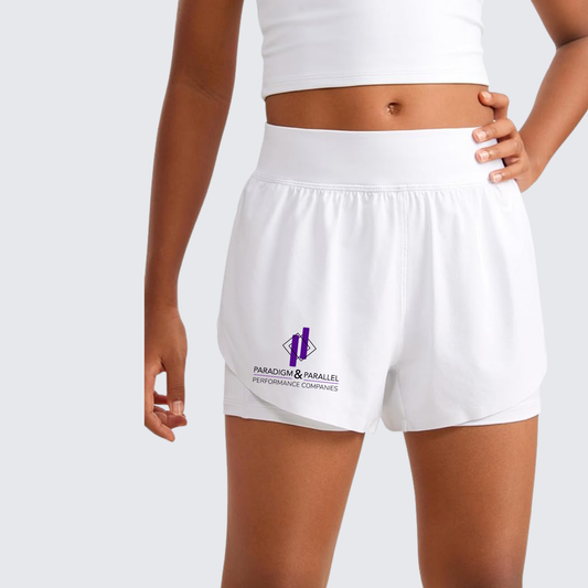 Youth 2 in 1 Dolphin Athletic Running Shorts with Pockets High Waist