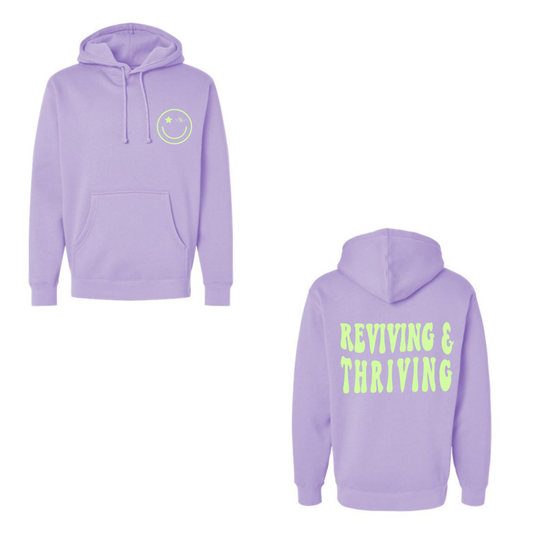 Reviving and Thriving Purple Adult Hoodie