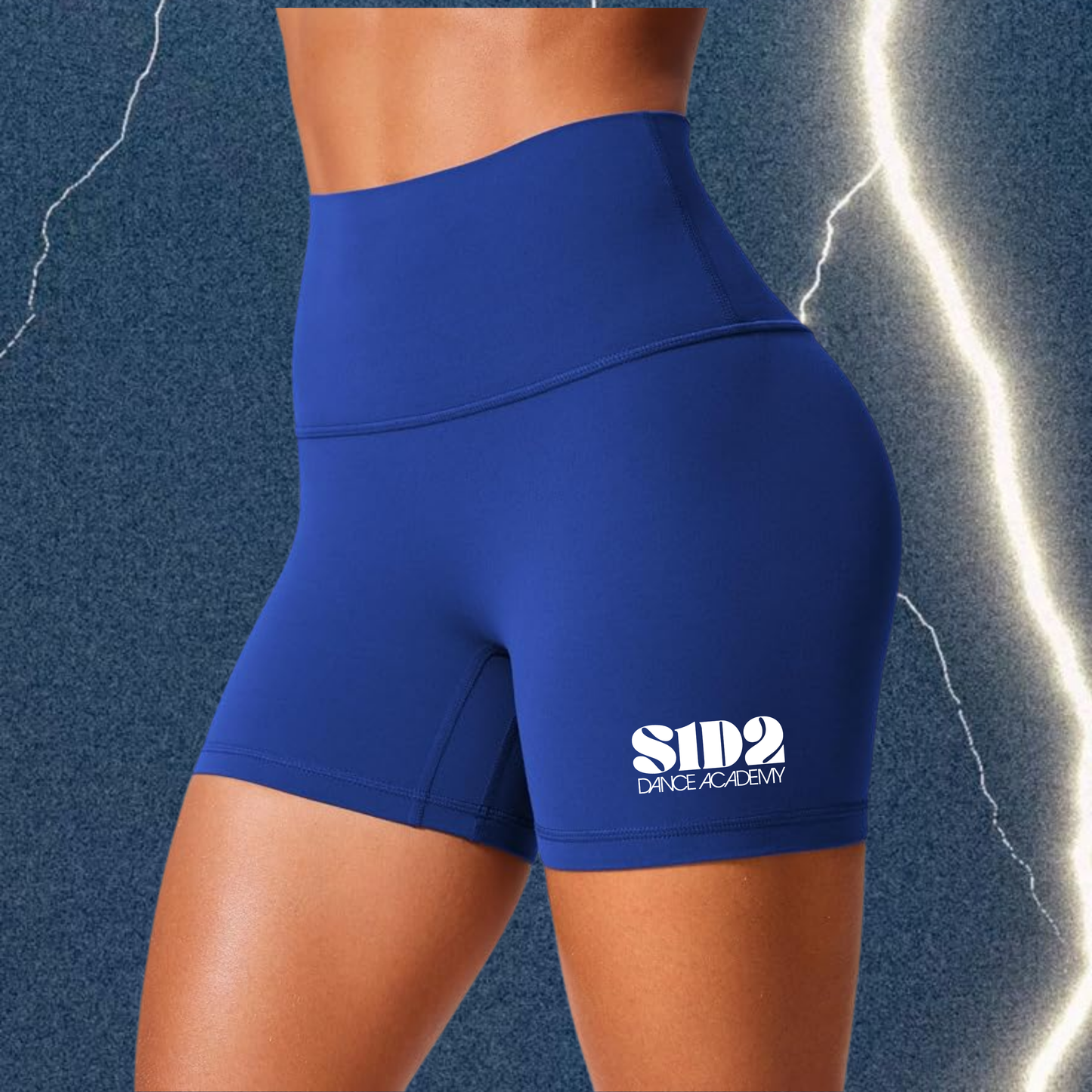 SURGE ACTIVEWEAR SHORTS- WAVES BLUE 4”