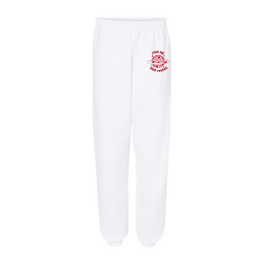 Rise Up and Revive White Adult Sweatpants