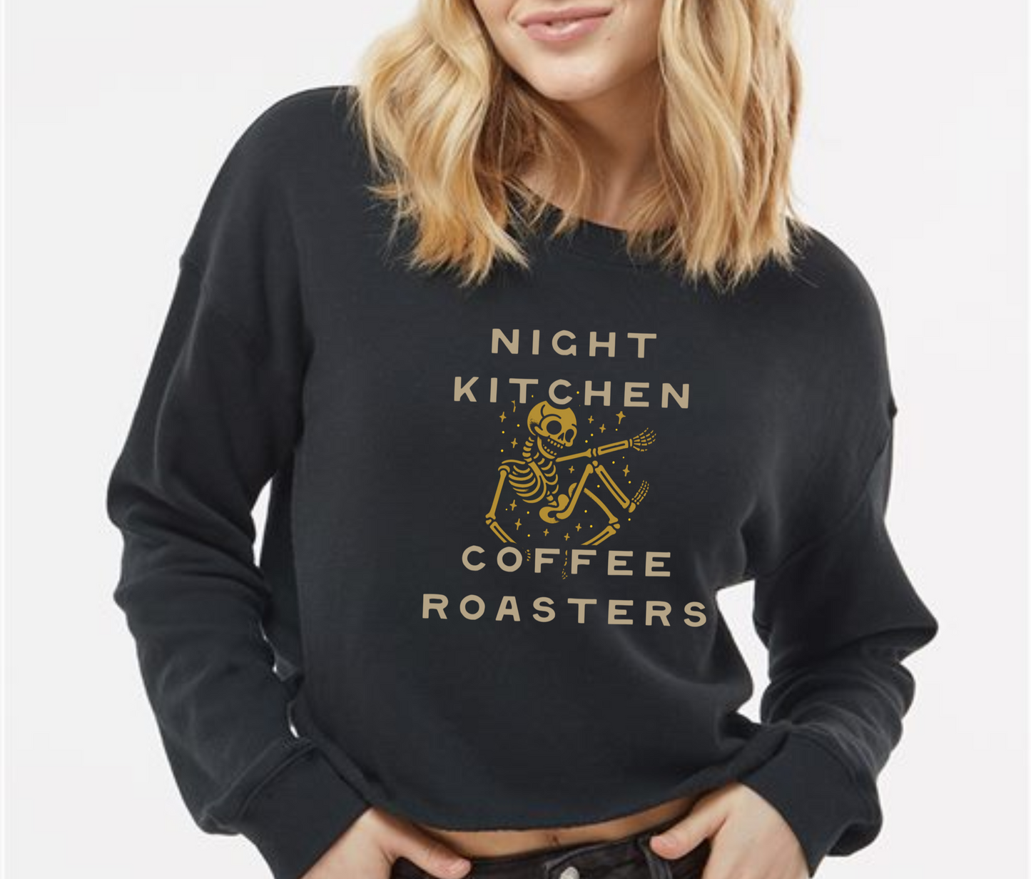 Night Kitchen Coffee Roasters Cropped Lightweight Crewneck