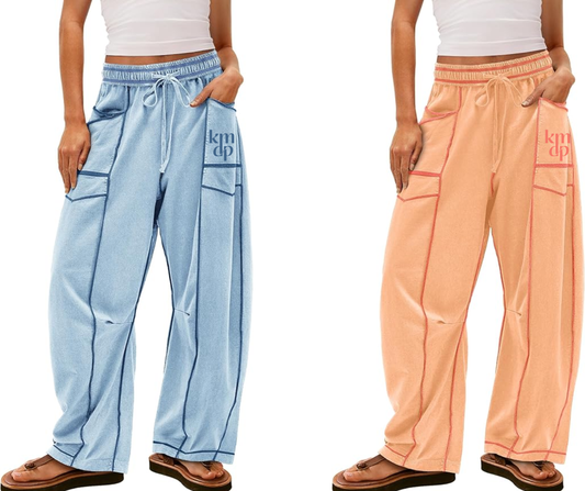 KMDP Wide Leg Barrel Lounge Pants