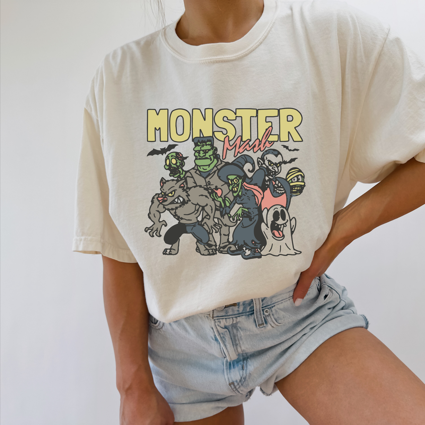 Monster Mash Tee- Ivory