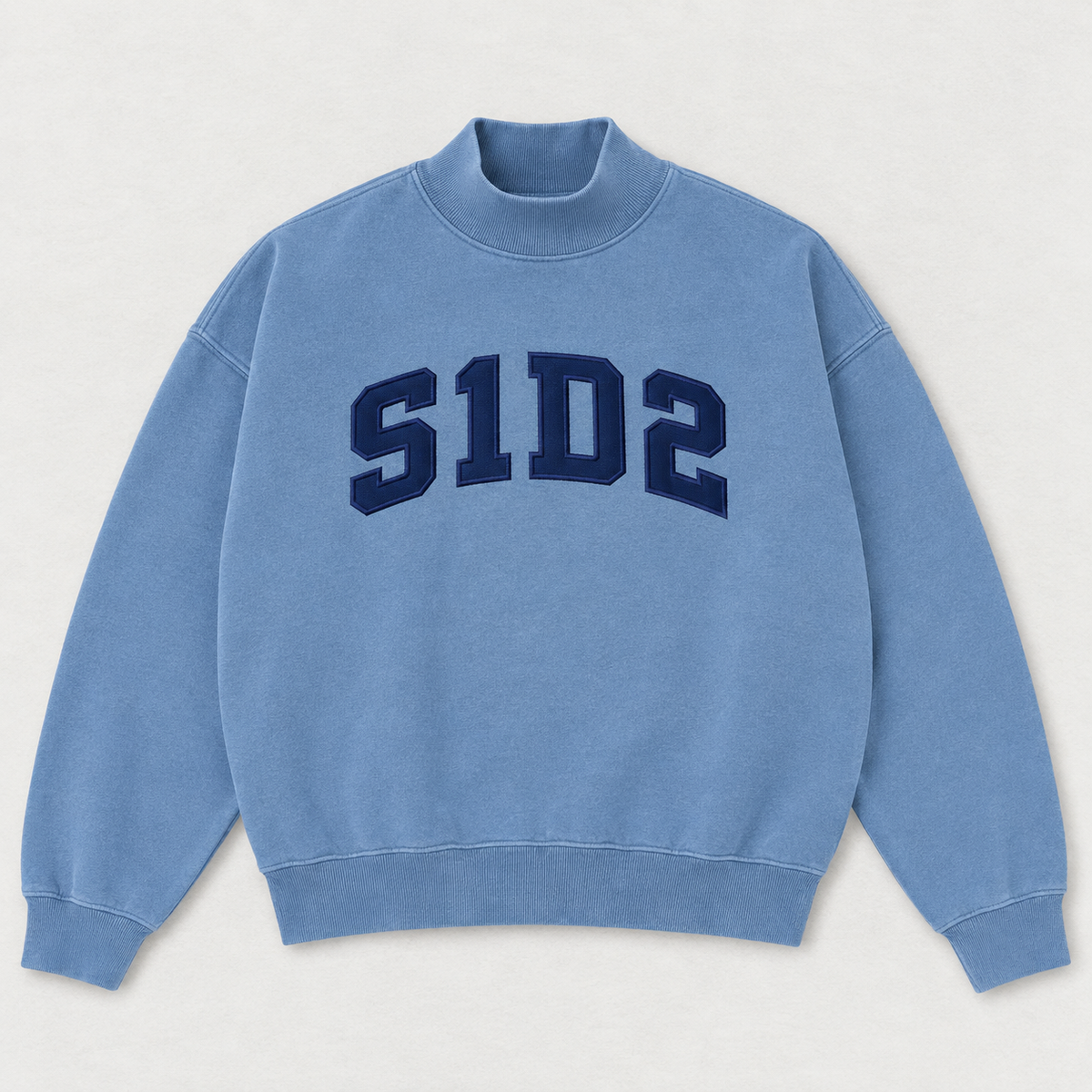 S1D2 Navy Writing Mockneck