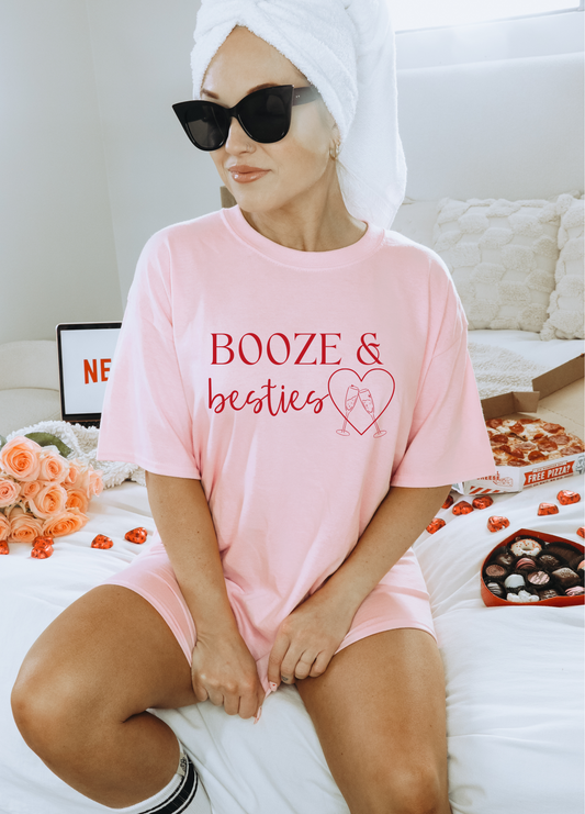 Moms In Motion Booze & Besties Tee