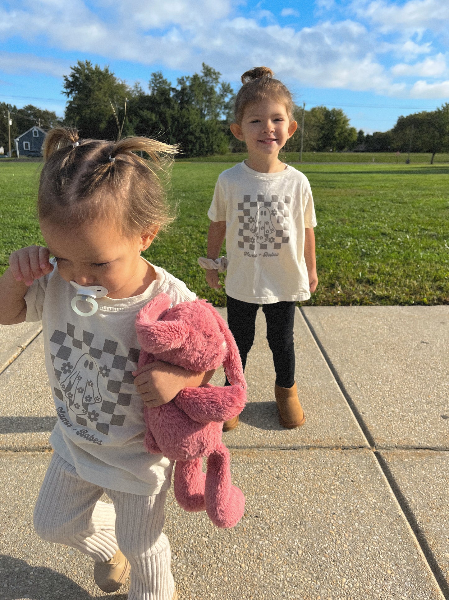 Toddler Checkered Ghost Tee