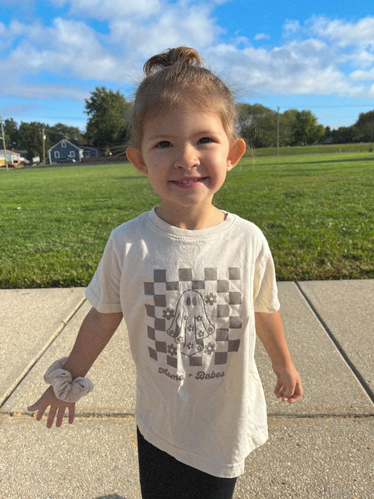 Toddler Checkered Ghost Tee