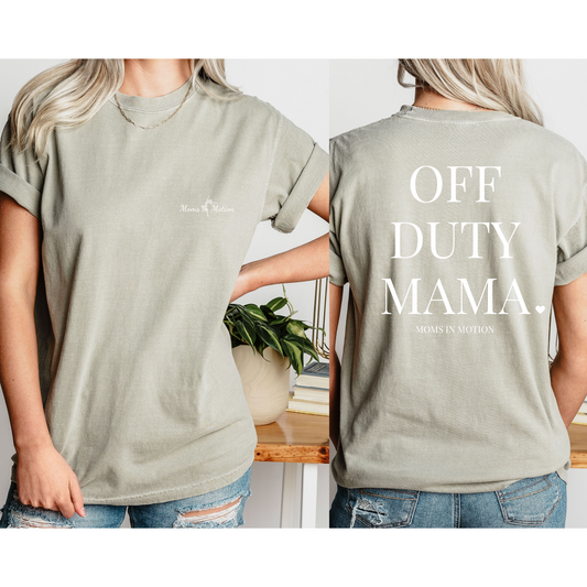 Off Duty Mama Tee- Sandstone