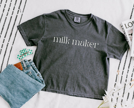 Milk Maker Boxy Crop Tee