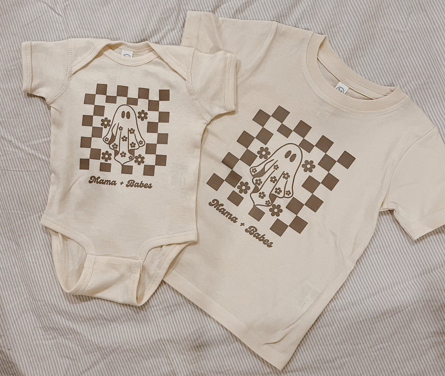 Baby Checkered Ghost Onesie