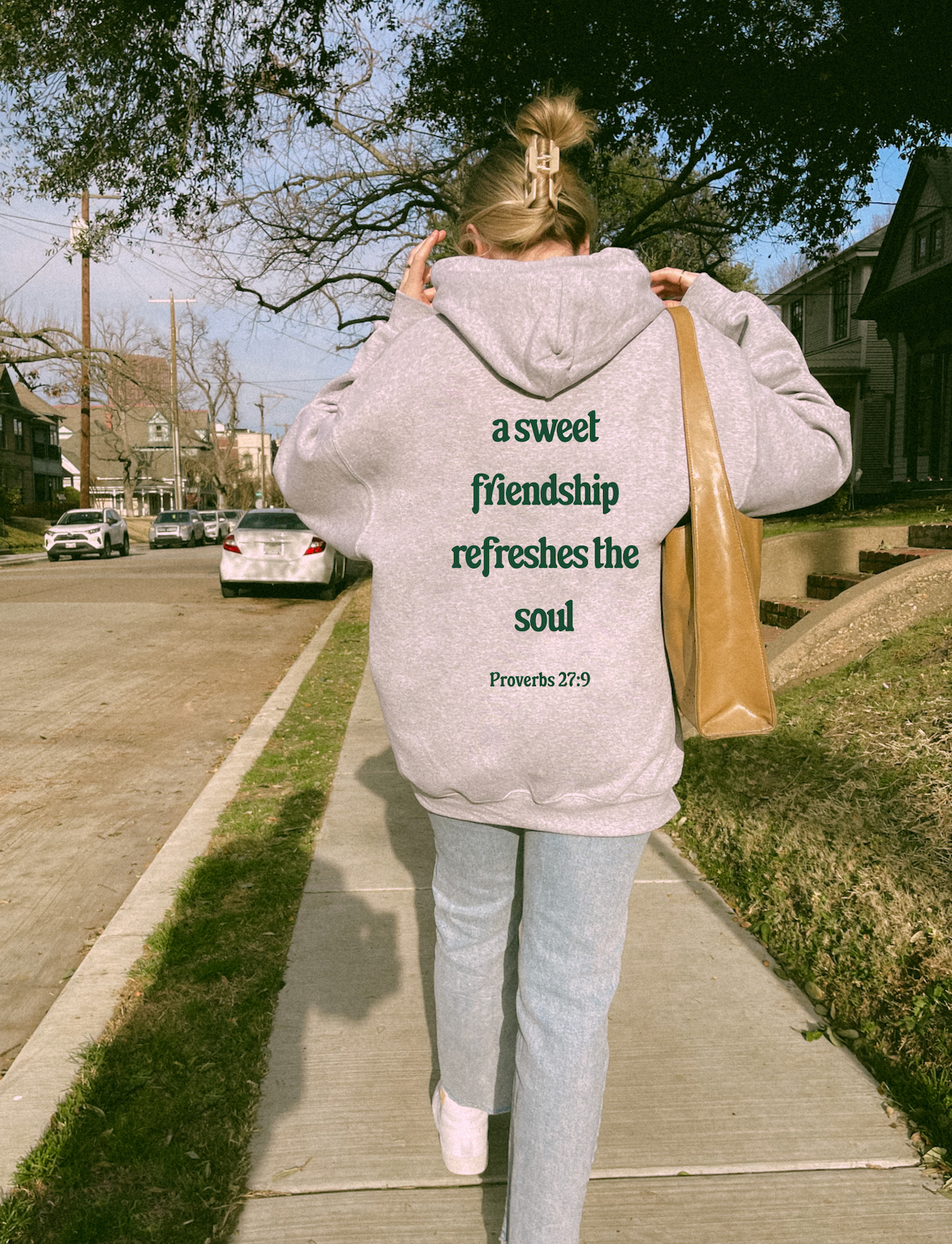 A Sweet Friendship Refreshes The Soul Grey Hoodie