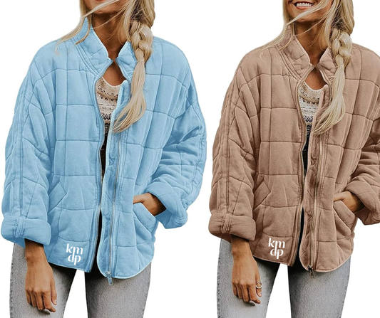 KMDP Womens Quilted Puffer Jacket