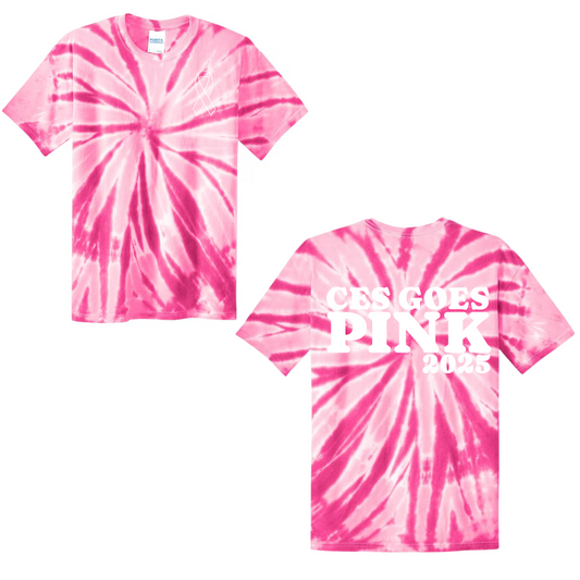 CES GOES PINK TIE DYE TEE